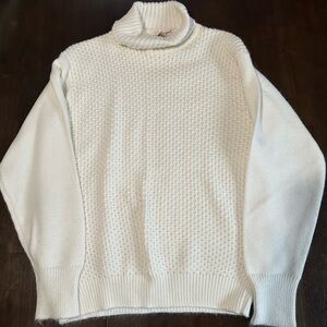 Donegal estate white mens acrylic sweater size medium